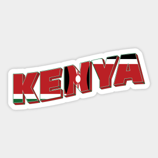 Kenya Vintage style retro souvenir Sticker
